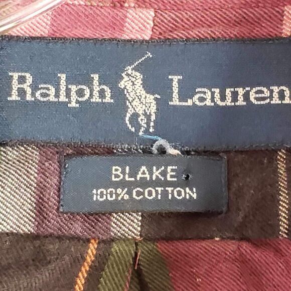 Polo Ralph Lauren Shirt Oxford Flannel Button Down LS Mens Size Medium M Blake - Picture 5 of 12
